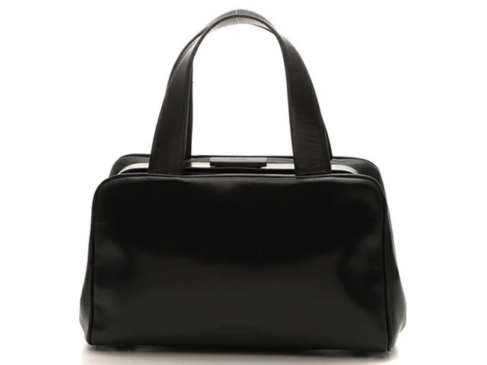 Prada handbag attach case black calfskin